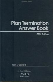 Cover of: Plan Termination Answer Book, 2003 | Joan Gucciardi