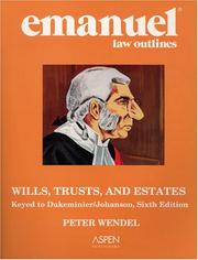 Cover of: Wills, trusts, and estates by Peter T. Wendel