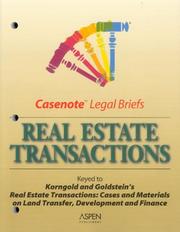 Cover of: Casenote Legal Briefs: Real Estate Transactions - Keyed to Korngold and Goldstein