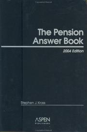 Cover of: The Pension Answer Book 2004 (Pension Answer Book)