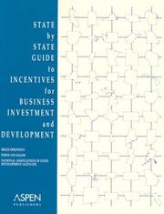 Cover of: State by State Guide to Incentives for Business Investment and Development