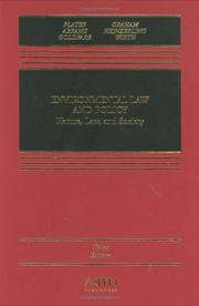 Cover of: Environmental law and policy by Zygmunt J. B. Plater, Robert H. Abrams, William Goldfarb, Robert L. Graham, Lisa Heinzerling, David A. Wirth