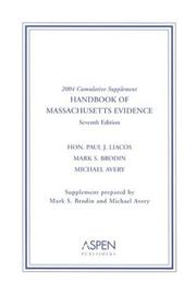 Cover of: Handbook Of Massachusetts Evidence: 2004 Cumulative Supplement