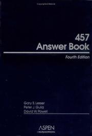 Cover of: 457 answer book by edited by Gary S. Lesser, Peter J. Gulia, David W. Powell.