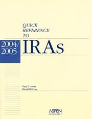 Cover of: Quick Reference to IRAs