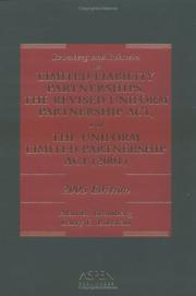 Cover of: Bromberg & Ribstein on Limited Liability Partnerships: Revised Uniform Partnership ACT & Uniform Limited Partnership ACT (2001)