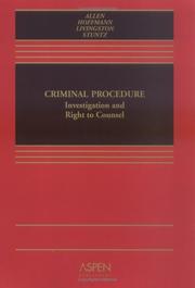 Cover of: Criminal Procedure by Ronald J. Allen