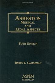 Asbestos by Barry I. Castleman, Stephen L. Berger