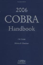 Cover of: 2006 COBRA Handbook by Ira M. Golub, Roberta K. Chevlowe