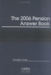 Cover of: The 2006 Pension Answer Book (Pension Answer Book)
