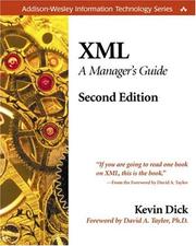 Cover of: XML by Kevin Dick, Kevin Dick