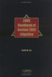 Cover of: Handbook Section 1983 Litigation by David W. Lee