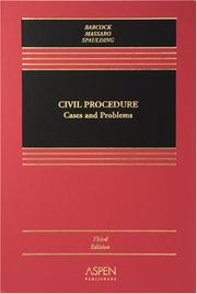 Cover of: Civil procedure: cases and problems