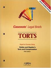 Cover of: Casenote Legal Briefs by Casenotes