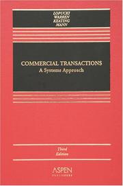 Cover of: Commercial Transactions: A Systems Approach (Casebook)