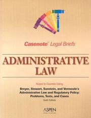 Cover of: Administrative Law by Casenotes