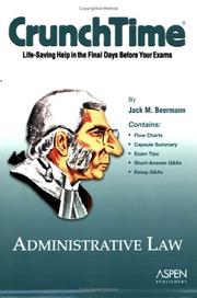 Cover of: CrunchTime: Administrative Law
