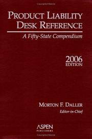Cover of: Product Liability Desk Reference