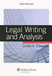 Cover of: Legal Writing and Analysis, 2nd Edition