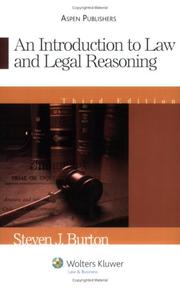 Cover of: Introduction to Law & Legal Reasoning