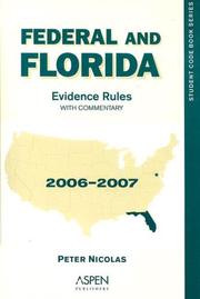 Cover of: Federal and Florida Evidence Rules Student