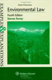 Cover of: Environmental Law Examples & Explanations