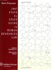 Cover of: 2007 State by State Guide to Human Resources Law (State By State Guide to Human Resources Law) (State By State Guide to Human Resources Law) by 