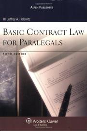 Cover of: Basic Contract Law for Paralegals