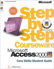 Cover of: Microsoft Access 2000 Step by Step Courseware by ActiveEducation