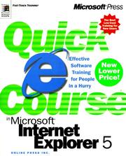 Cover of: Quick Course(r) in Microsoft(r) Internet Explorer 5 | Inc. Online Press