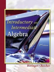 Cover of: Introductory and intermediate algebra by Judith A. Beecher
