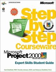 Cover of: Microsoft  Project 2000 Step by Step Courseware Expert Skills Class Pack (Step By Step (Redmond, Wash.).) | Carl Chatfield