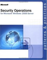 Cover of: PAG: Security Operations Guide for Microsoft Windows 2000 Server