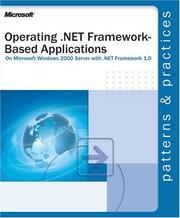 Cover of: Operating .NET Framework-based Applications (Patterns & Practices)