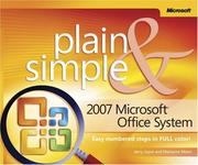 Cover of: 2007 Microsoft  Office System Plain & Simple (Plain & Simple Series) by Jerry Joyce, Marianne Moon