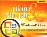 Cover of: Microsoft  Office PowerPoint  2007 Plain & Simple (Plain & Simple Series) by Nancy Muir