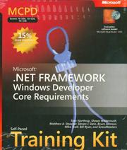 Cover of: MCPD Self-Paced Training Kit (Exams 70-536, 70-526, 70-548) by Northrup, Wildermuth, Stoecker