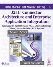 Cover of: J2EE Connector Architecture and Enterprise Application Integration by Rahul Sharma, Beth Stearns, Tony Ng