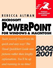 Cover of: Microsoft PowerPoint 2002/2001 for Windows and Macintosh by Rebecca Bridges Altman