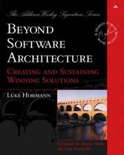 Cover of: Beyond Software Architecture by Luke Hohmann