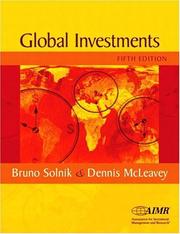 Cover of: International Investments (The Addison-Wesley Series in Finance) by Bruno H. Solnik, Dennis W. McLeavey