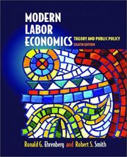 Cover of: Modern Labor Economics by Ronald G. Ehrenberg, Robert S. Smith