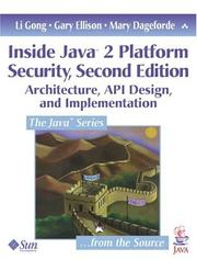 Cover of: Inside Java 2 Platform Security by Li Gong, Gary Ellison, Mary Dageforde