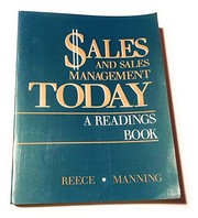 Cover of: Sales and sales management today: a readings book