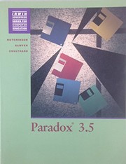 Cover of: PARADOX 3.5 (Irwin Advantage Series for Computer Education)