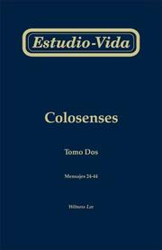Cover of: Estudio-Vida de Colosenses: Mensajes 24-44 / Life-Study of Colossians