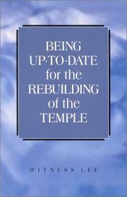 Cover of: Being Up-To-Date for the Rebuilding of the Temple