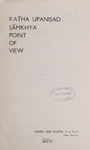 Cover of: Katha Upanișad: Sámkhya point of view