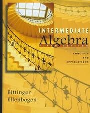 Cover of: Intermediate Algebra by Judith A. Beecher, David Ellenbogen