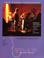 Cover of: OOPSLA '95 Conference Proceedings: Object-Oriented Programming Systems, Languages, and Applications